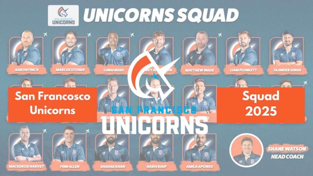 San Francisco Unicorns Squad 2025